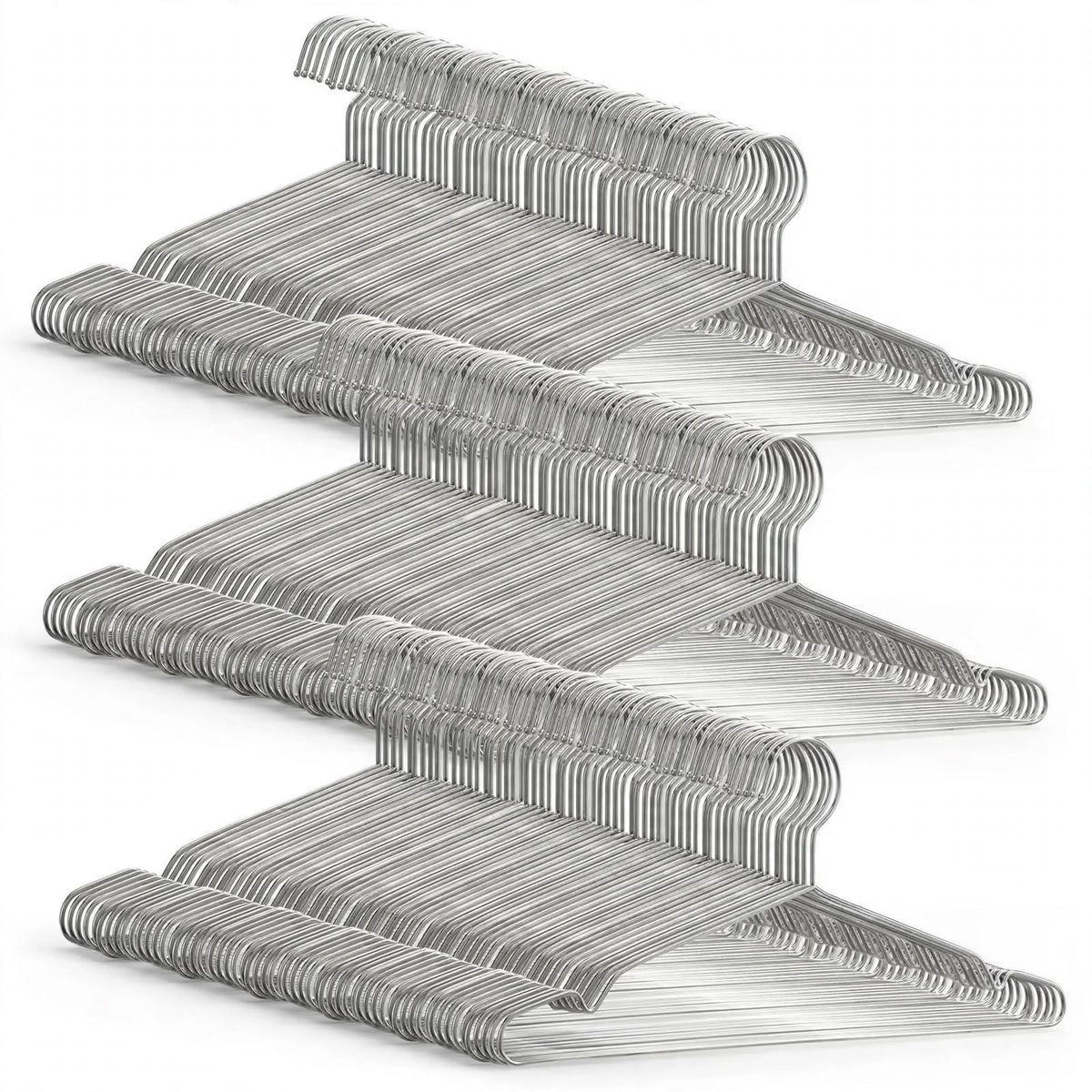 100x Stainless Steel Clothes Hangers Metal Wire Hangers