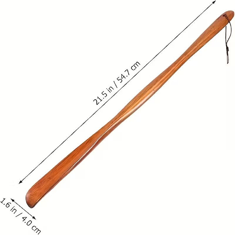 long wooden shoe horn wardrobe essentials dressing tool shoe fitting 21 in
