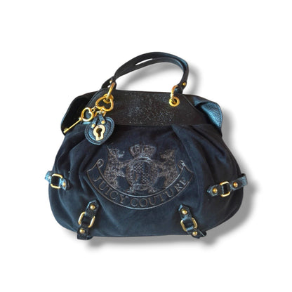 Juicy Couture handbag Black Y2K Style Women’s Shopper Bag gold hardware glamour