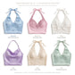 Vintage wholesale  Neckholder Halter Tops womens butterfly rhinestone