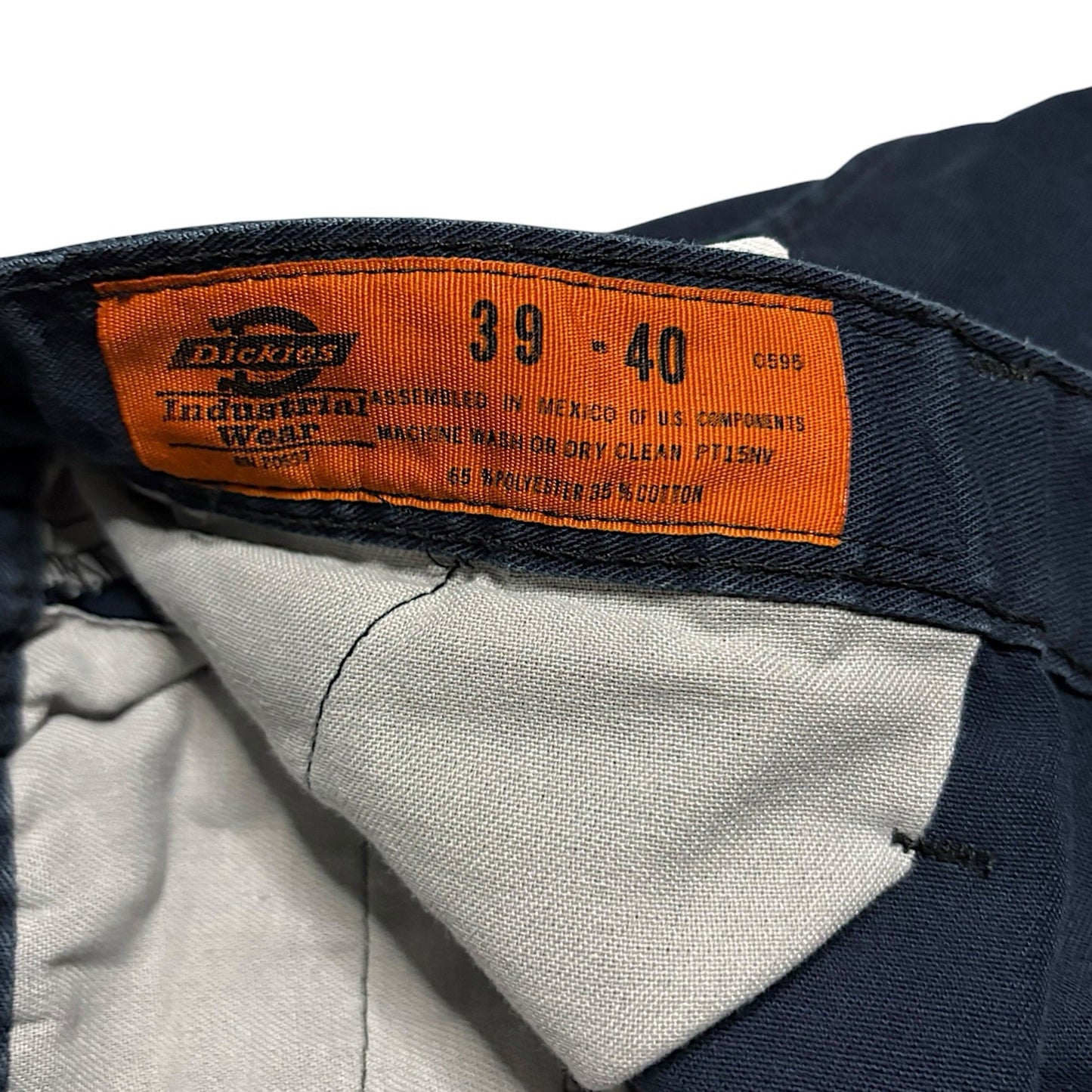 dickies Jeans Men’s 36 In Industrial Pants Navy Vintage Dark Wash Straight Leg