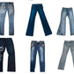 y2k jeans bundle vintage clothing wholesale women's UK flared jeans rhinestone