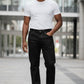 dickies trousers Men 42 In Black Pants Work Casual Jeans Straight Leg Classic