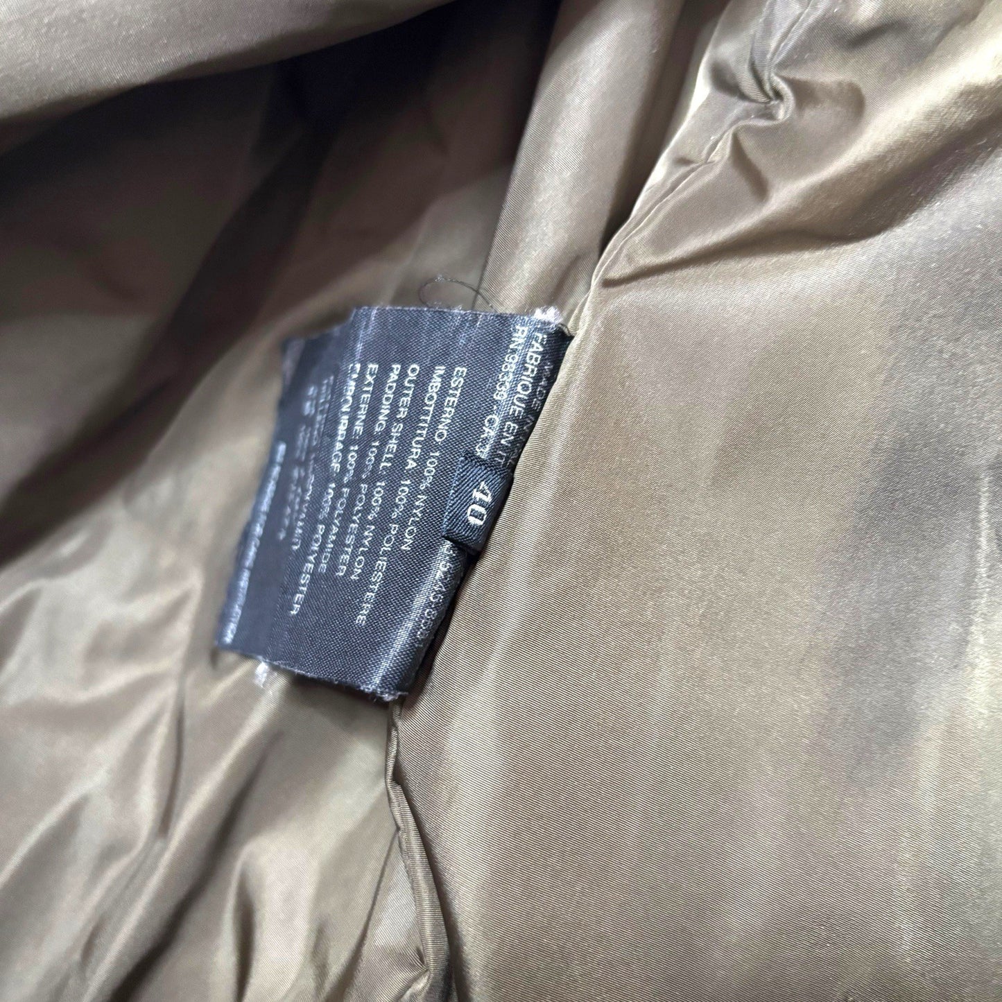 PRADA Womens Jacket Size 40 UK 10 Olive Rain Coat Spring Uniform Style Y2K