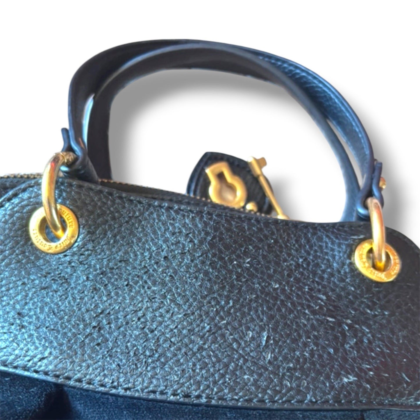 Juicy Couture handbag Black Y2K Style Women’s Shopper Bag gold hardware glamour