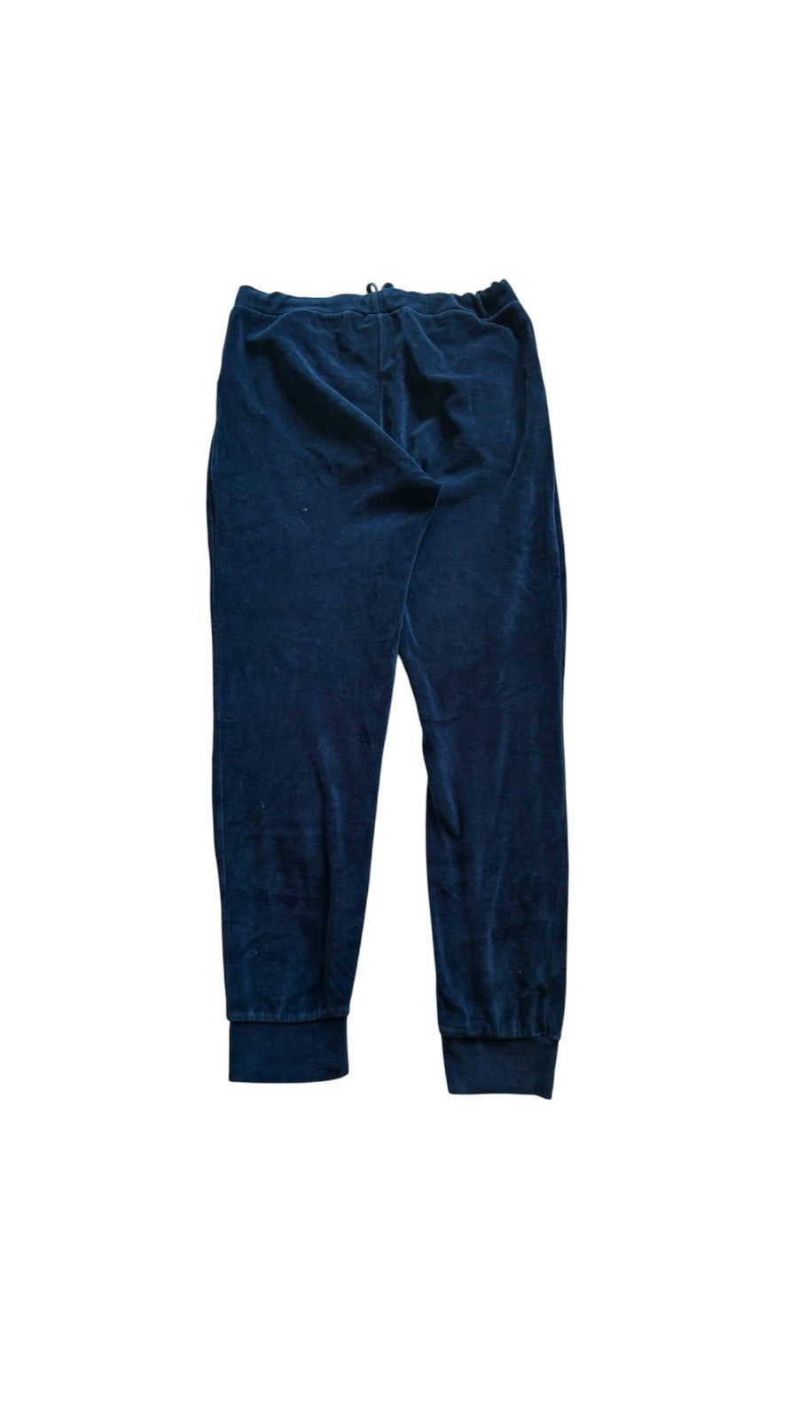 Roberto Cavalli Y2k Velour Track Pants Size S Blue Rhinestone Logo Joggers Uk