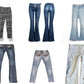 y2k jeans bundle vintage clothing wholesale women's UK flared jeans rhinestone