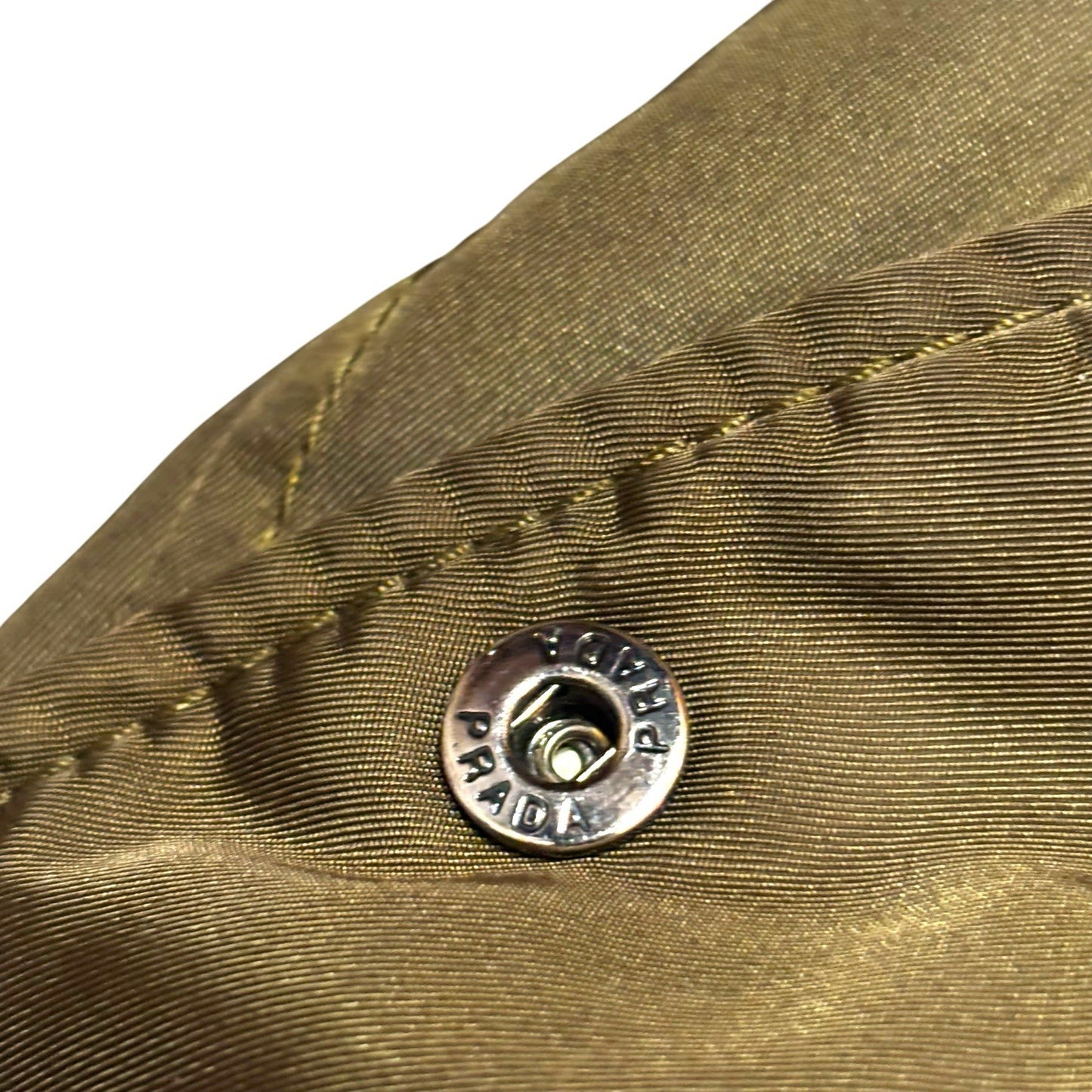 PRADA Womens Jacket Size 40 UK 10 Olive Rain Coat Spring Uniform Style Y2K