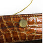 Vintage Shoulder Bag Brown Croco Finished ALDO Gold Chain Brown Clutch