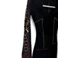 Vintage Mini Dress Bodycon Embellished Sleeves (XS) - Fashion Aftermath