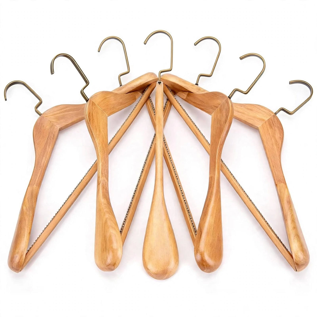 Wooden Coat Hangers 5x Pack