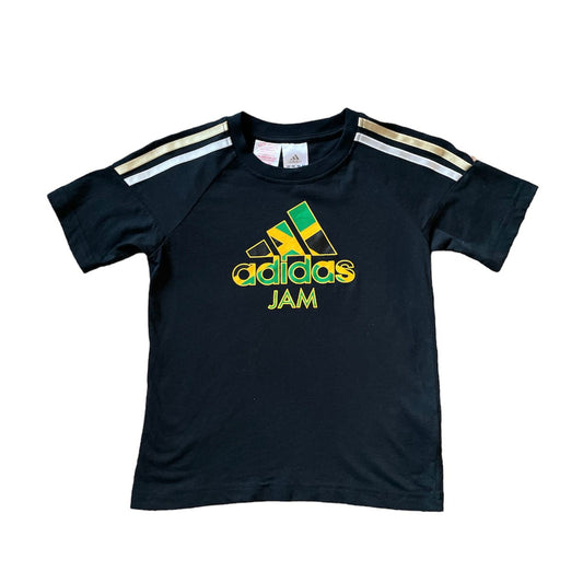 Adidas Tee Jam Print Logo Jamaican Flag Fashion Aftermath x Pre-loved