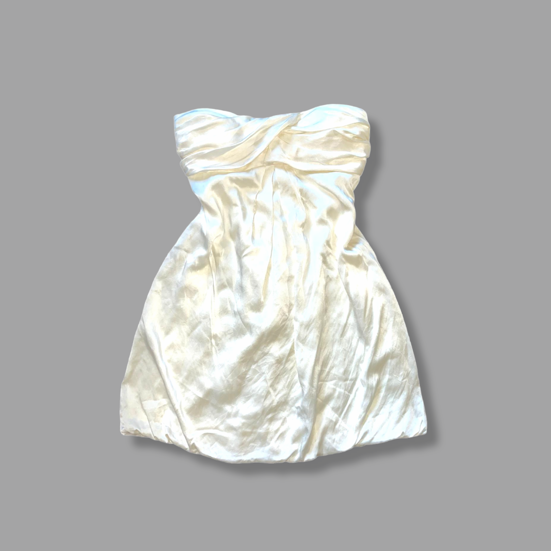 White Silk Dress Fashion Aftermath